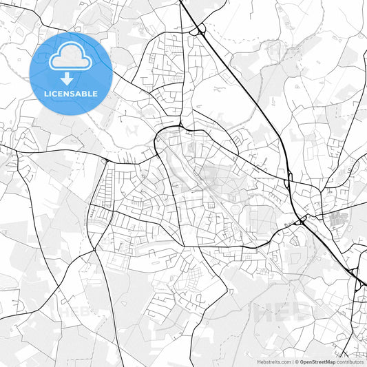 Vector PDF map of Pinneberg, Germany