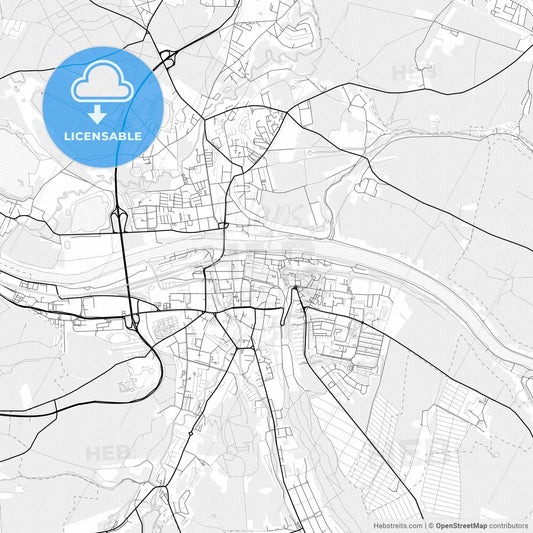 Vector PDF map of Pirna, Germany