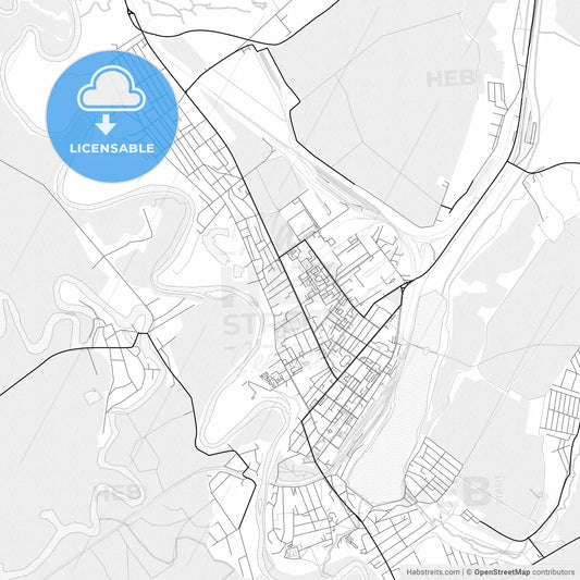Vector PDF map of Ungheni, Moldova