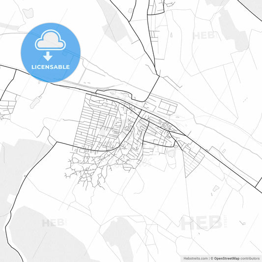 Vector PDF map of Strășeni, Moldova