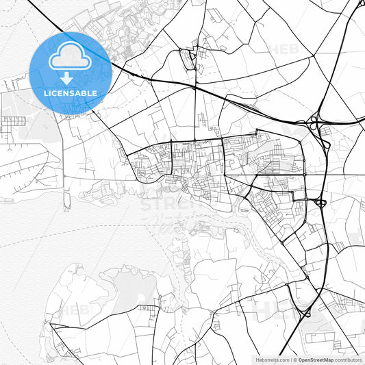 Vector PDF map of Montijo, Portugal