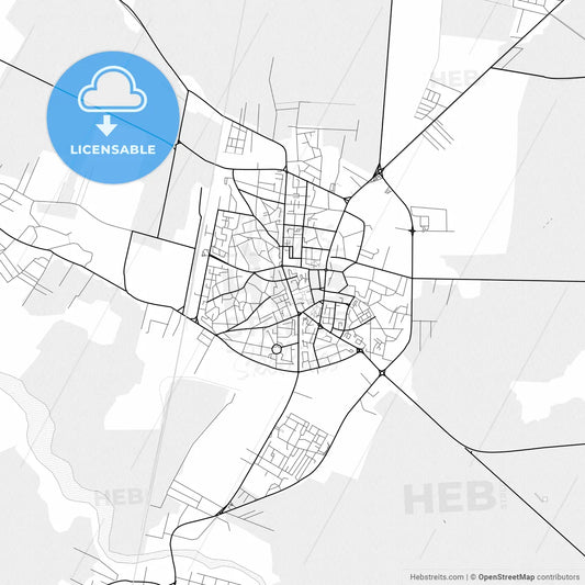 Vector PDF map of Focșani, Romania