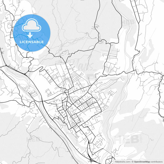 Vector PDF map of Câmpina, Romania
