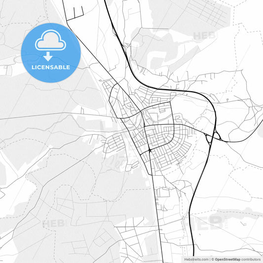 Vector PDF map of Paraćin, Serbia