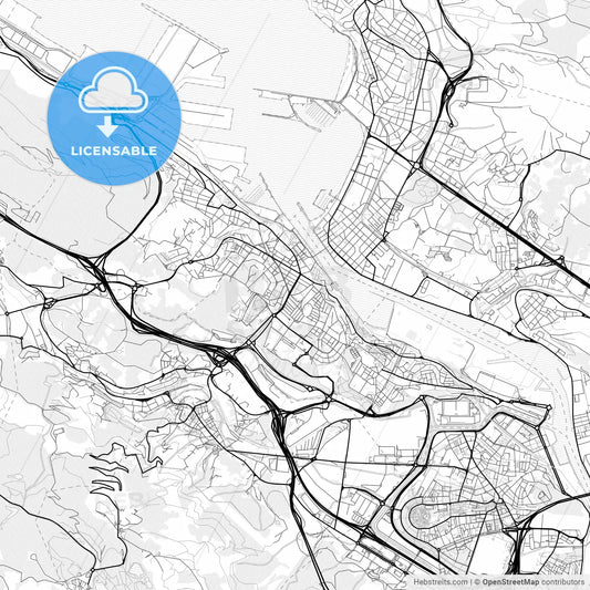 Vector PDF map of Portugalete, Spain