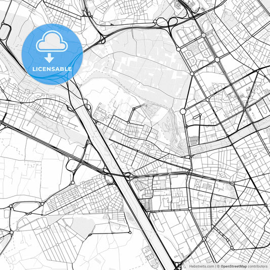 Vector PDF map of Mislata, Spain