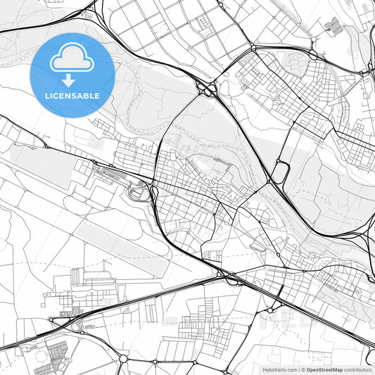 Vector PDF map of Manises, Spain