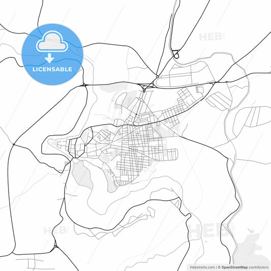 Vector PDF map of Puente-Genil, Spain