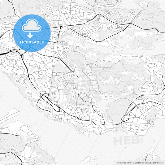 Vector PDF map of Lidingö, Sweden
