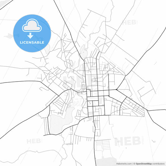 Vector PDF map of Hlukhiv, Ukraine
