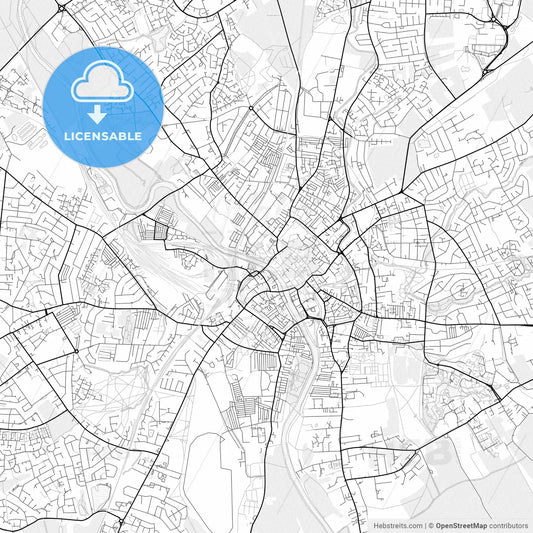 Vector PDF map of York, England