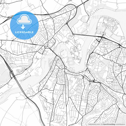 Vector PDF map of Rochester, England