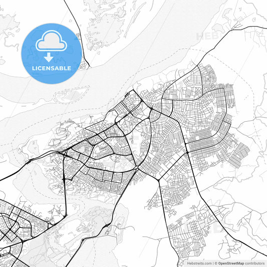 Vector PDF map of Ciudad Guayana, Venezuela