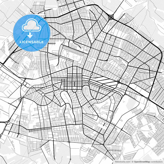 Vector PDF map of Maringa, Brazil