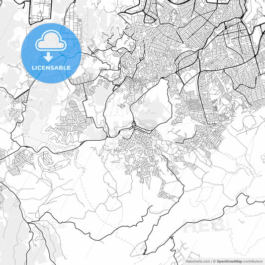 Vector PDF map of Ibirite, Brazil