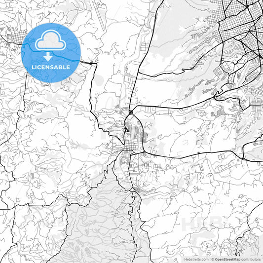 Vector PDF map of Giron, Colombia