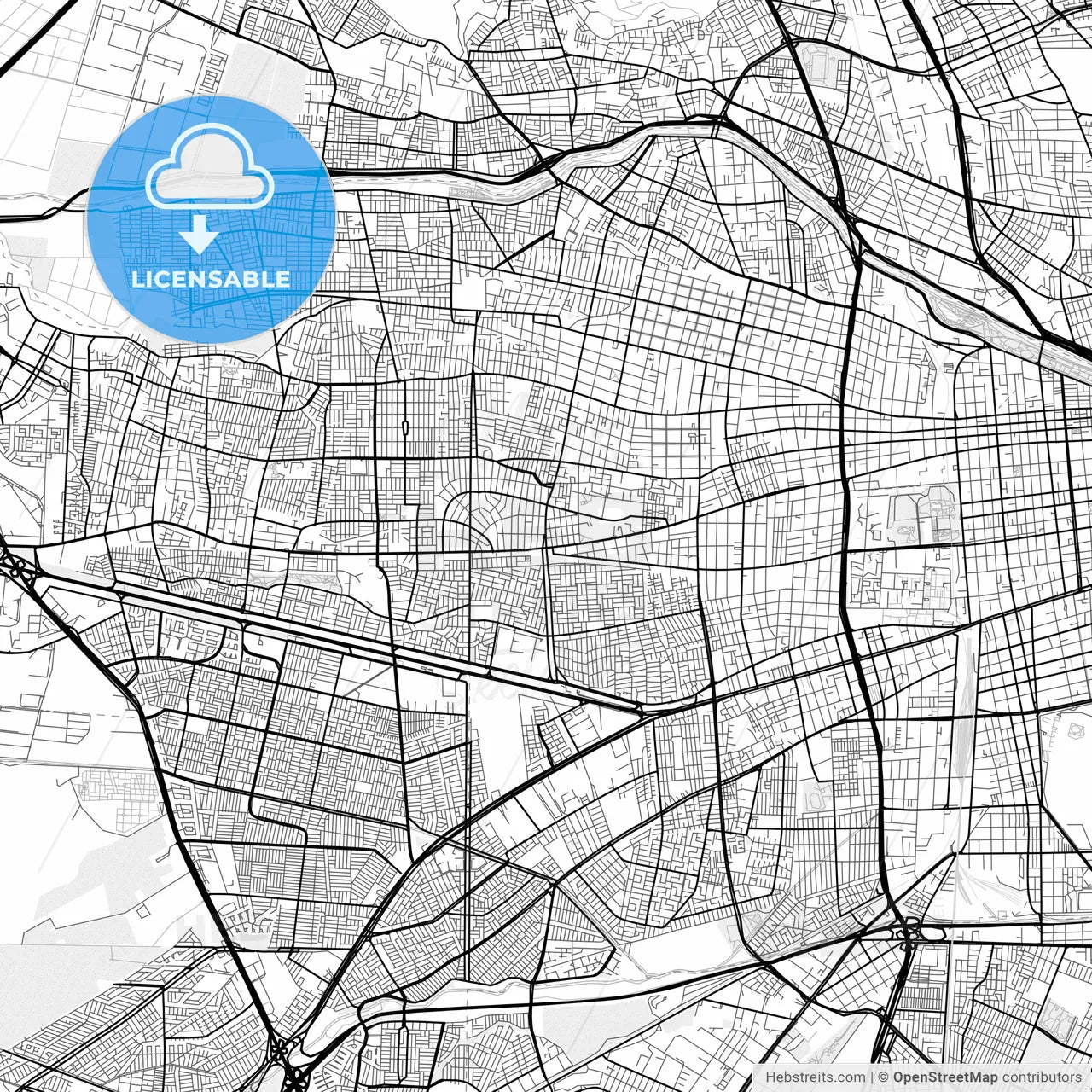 Vector PDF map of Lo Prado, Chile