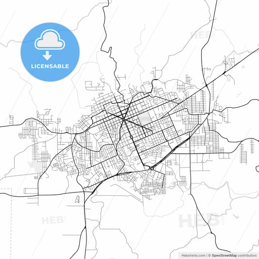 Vector PDF map of Erechim, Brazil