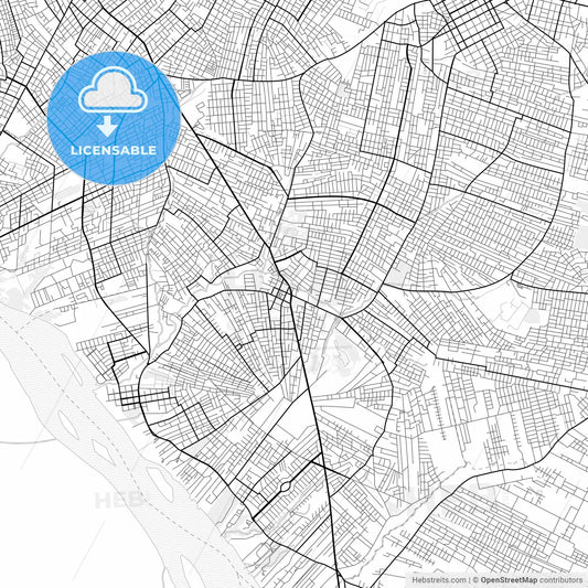 Vector PDF map of Nemby, Paraguay