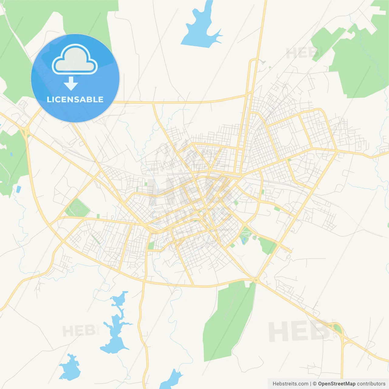 Empty vector map of Las Tunas, Las Tunas, Cuba