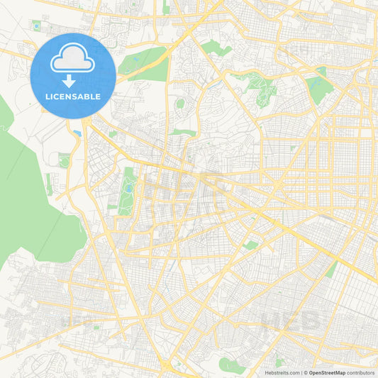Empty vector map of Zapopan, Jalisco, Mexico