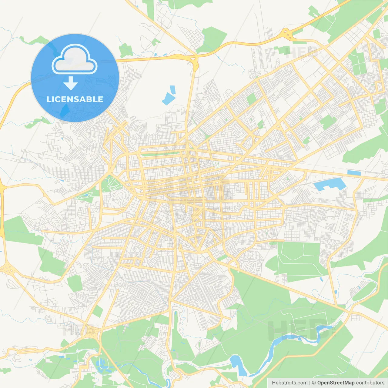 Empty vector map of Durango, Durango, Mexico