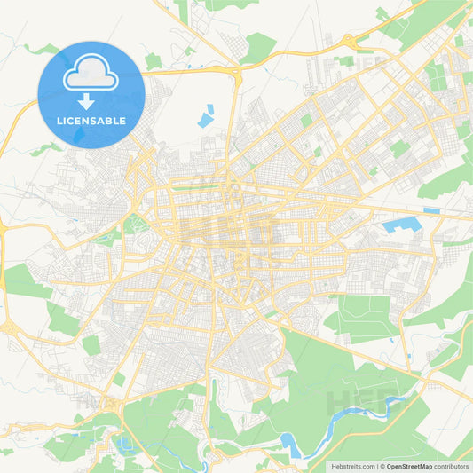 Empty vector map of Durango, Durango, Mexico