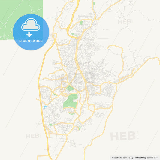 Empty vector map of Nogales, Sonora, Mexico