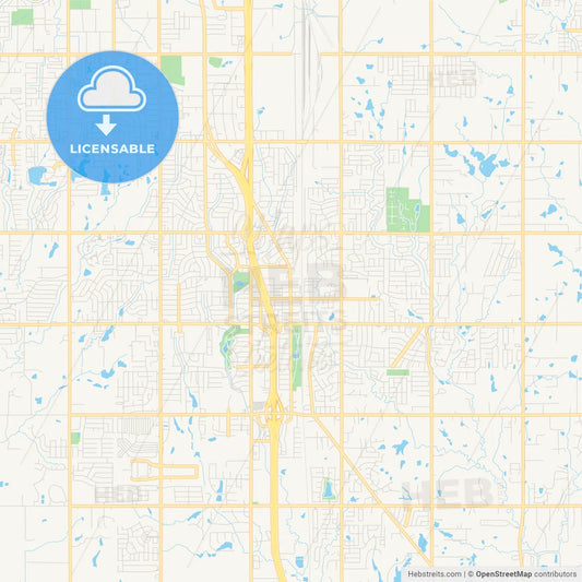 Empty vector map of Moore, Oklahoma, USA