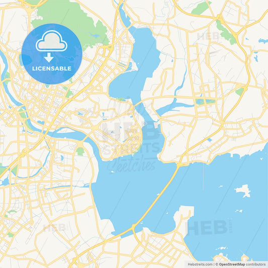 Printable street map of Quanzhou, China