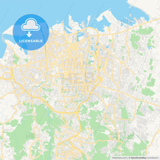 Printable street map of Semarang, Indonesia