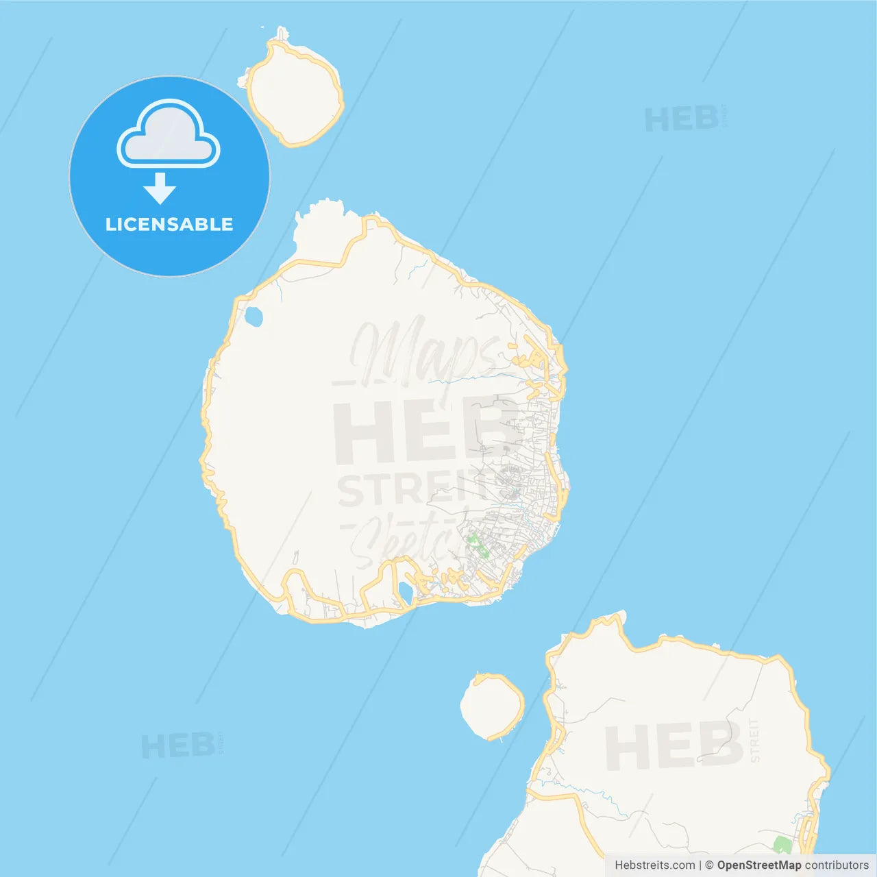 Printable street map of Ternate, Indonesia