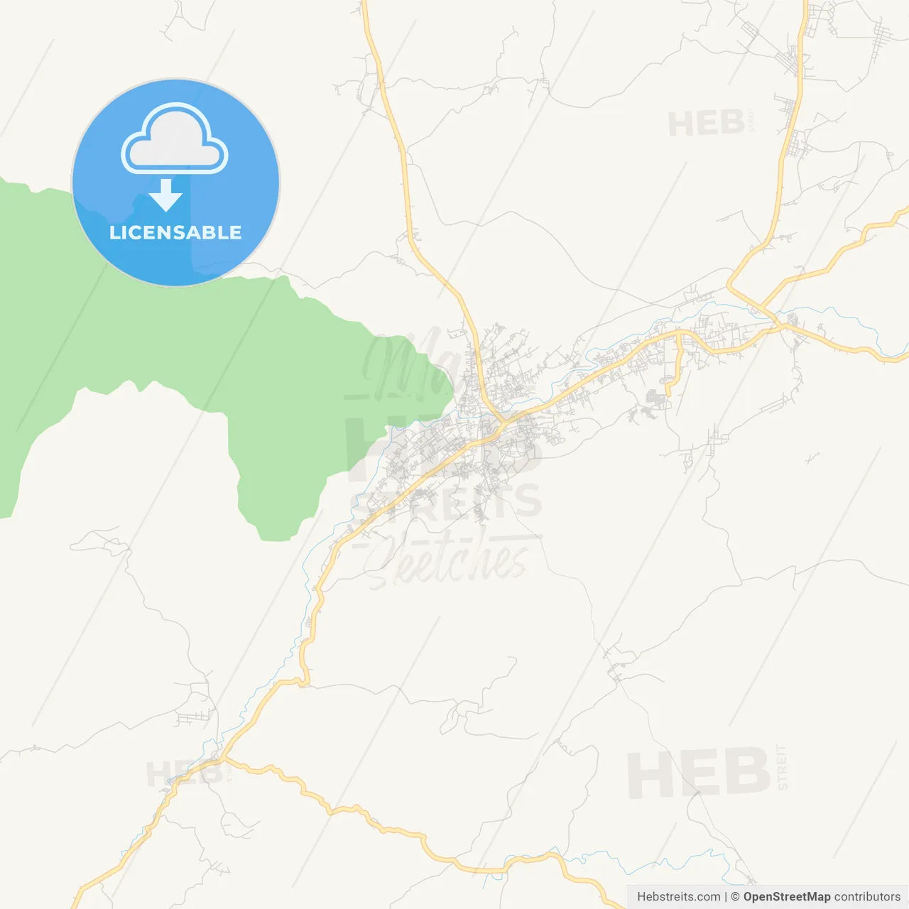 Printable street map of Lubuklinggau, Indonesia