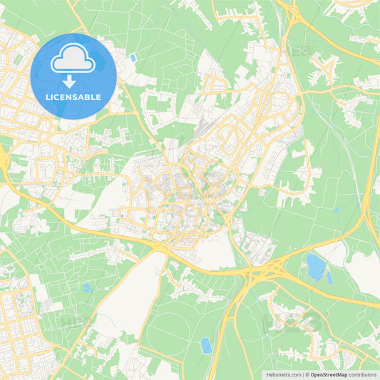 Printable street map of Ramla, Israel