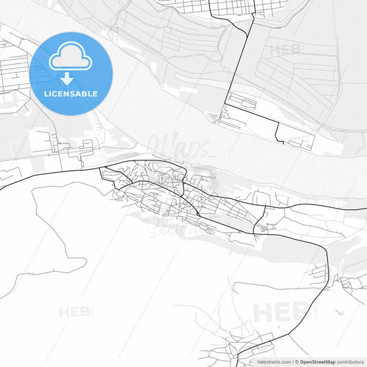 Vector PDF map of Svishtov, Bulgaria