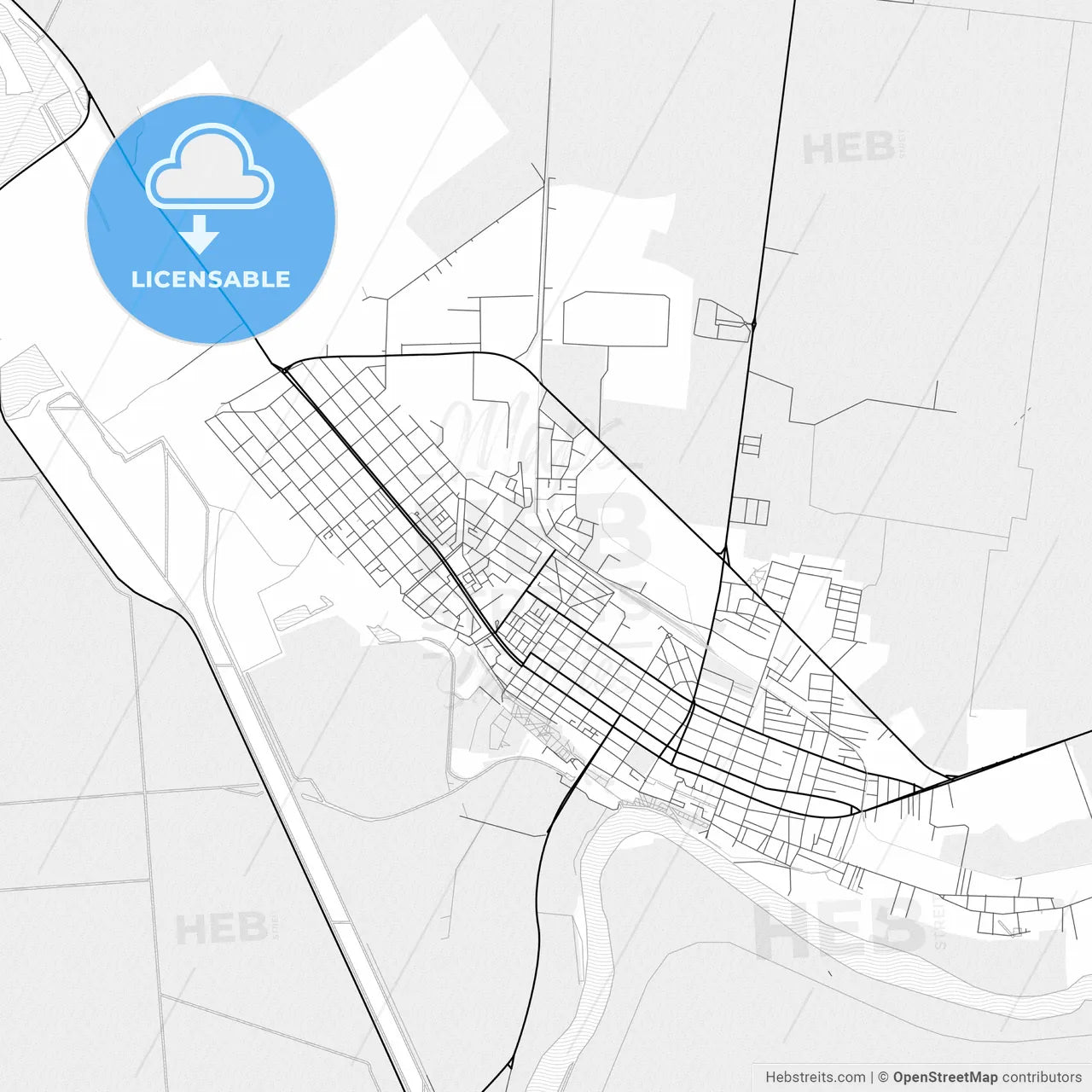 Vector PDF map of Călărași, Romania