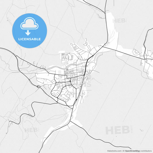 Vector PDF map of Bardejov, Slovakia