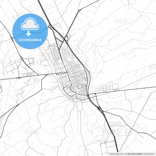Vector PDF map of Villena, Spain