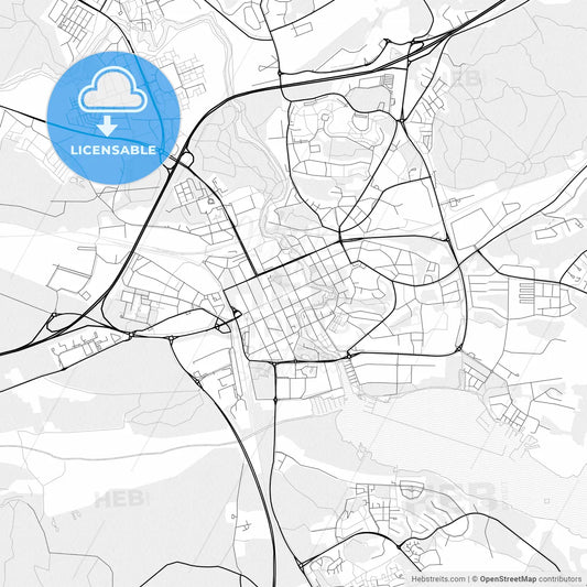 Vector PDF map of Nyköping, Sweden