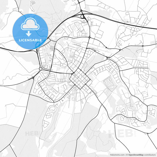 Vector PDF map of Enköping, Sweden