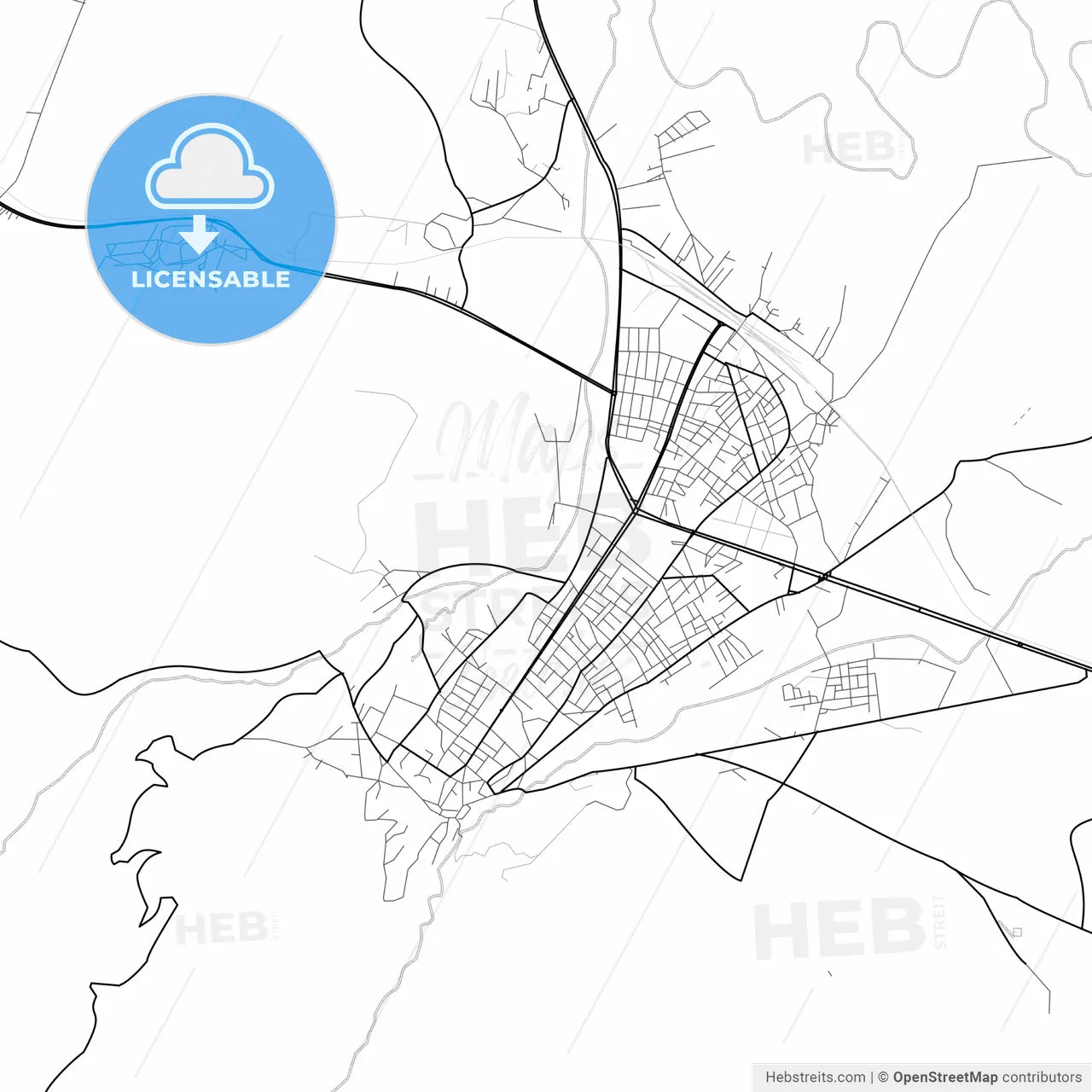 Vector PDF map of Muş, Turkey
