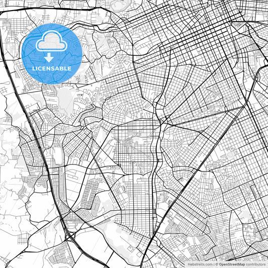 Vector PDF map of Curitiba, Brazil