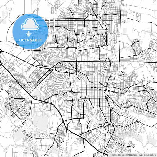 Vector PDF map of Londrina, Brazil