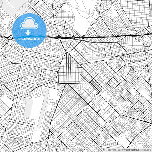 Vector PDF map of Moron, Argentina