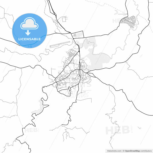 Vector PDF map of Ocumare del Tuy, Venezuela