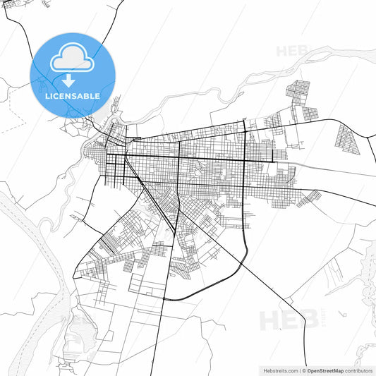 Vector PDF map of Parnaiba, Brazil