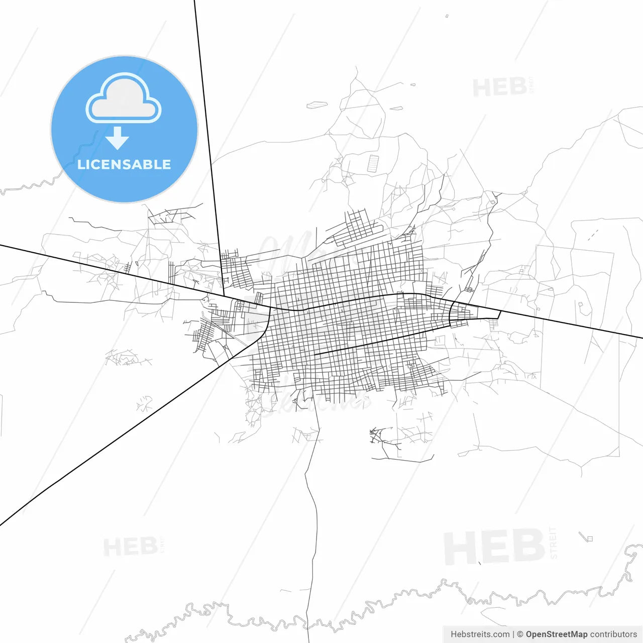 Vector PDF map of Maicao, Colombia