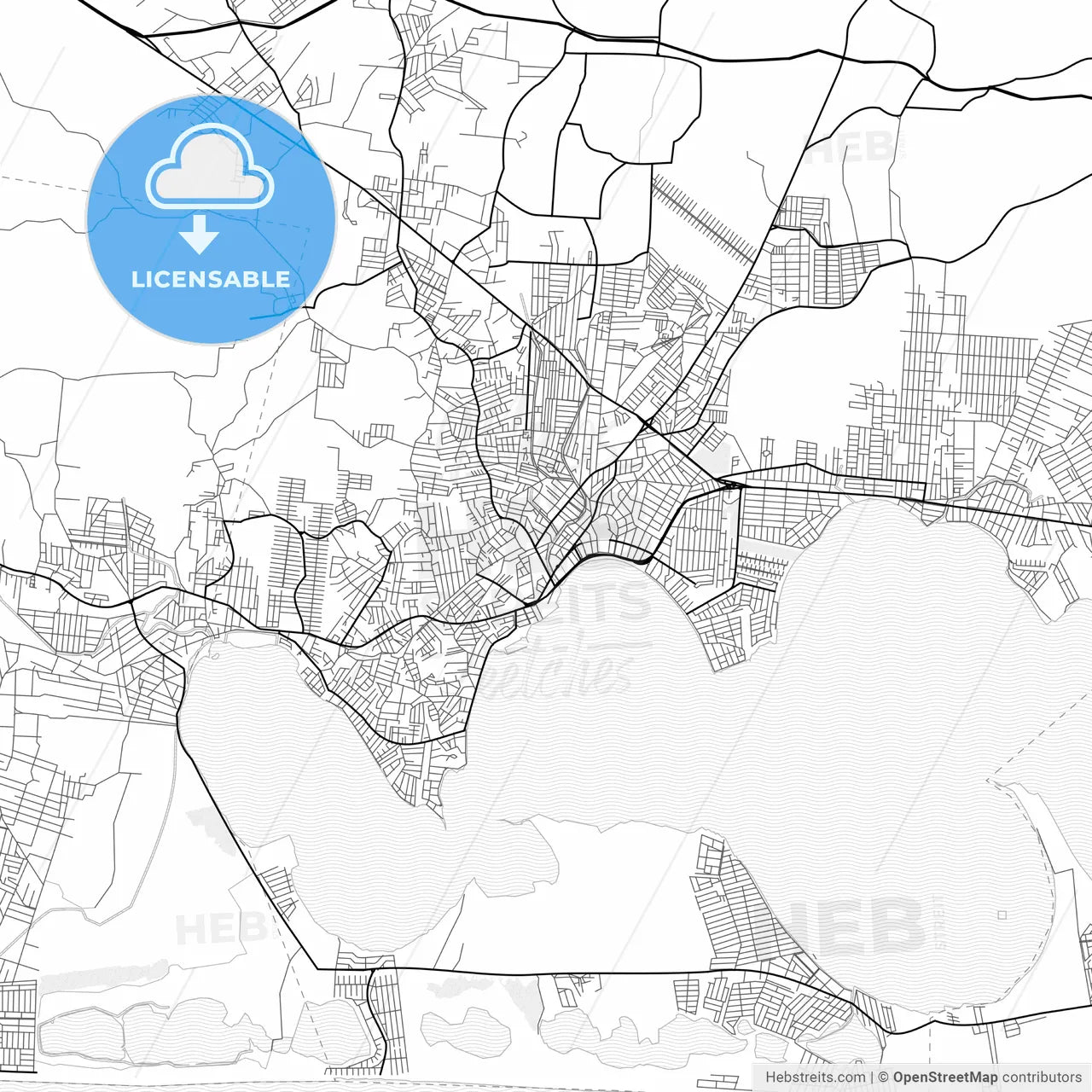 Vector PDF map of Araruama, Brazil