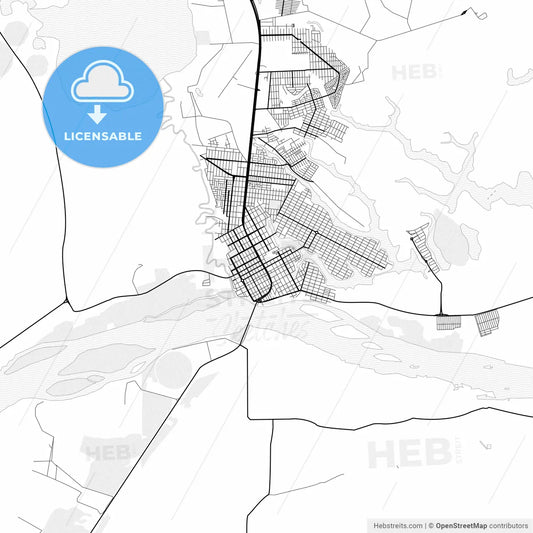Vector PDF map of Linhares, Brazil