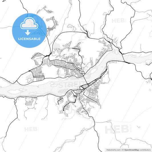 Vector PDF map of Colatina, Brazil